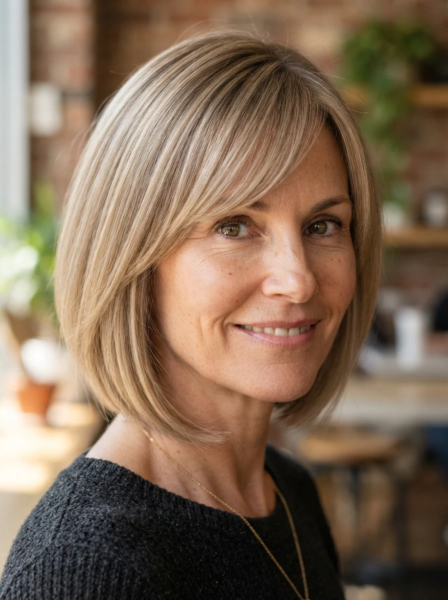 Bob With Long Side Bangs