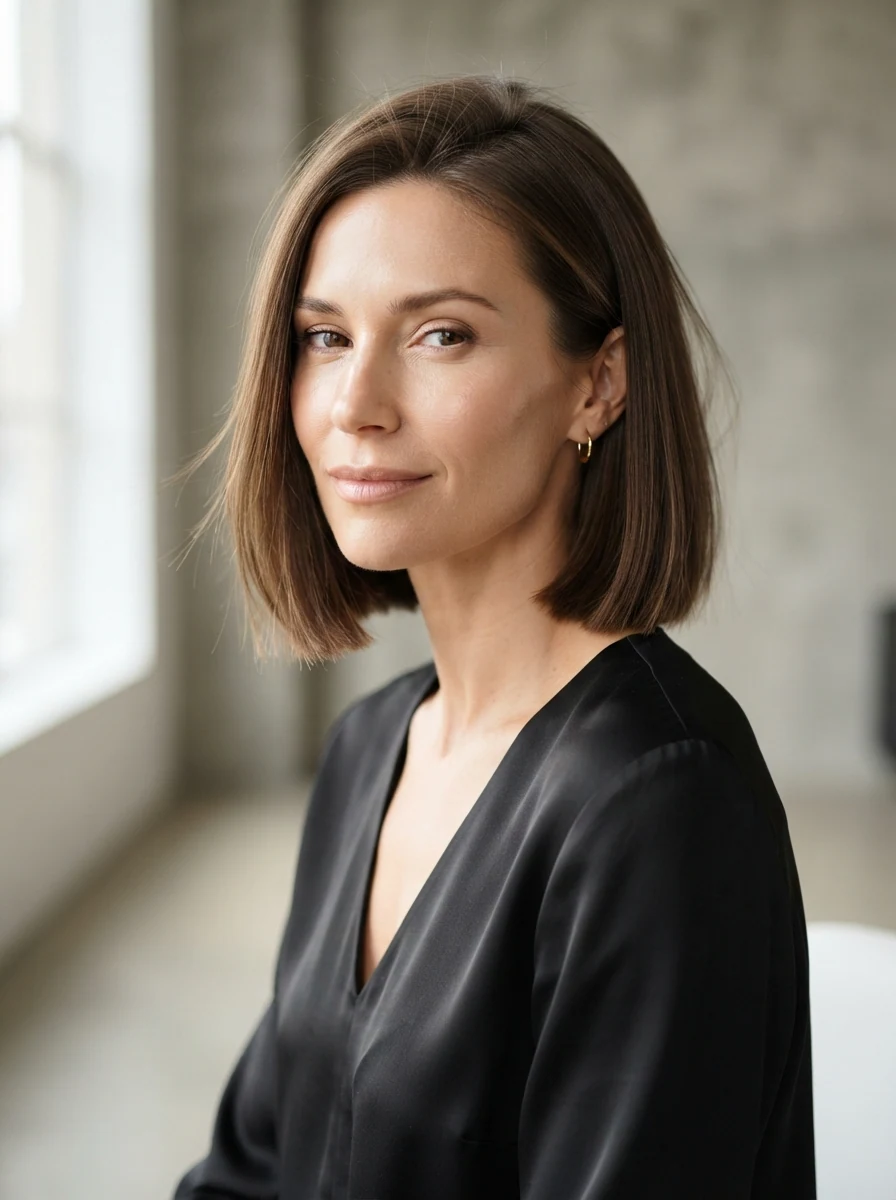 Classic Blunt Bob for Fine Hair