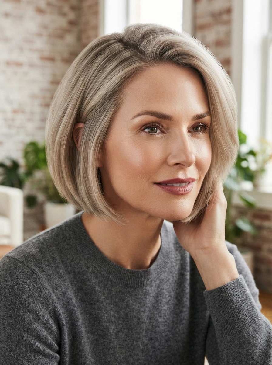 Short Bob With a Side Part