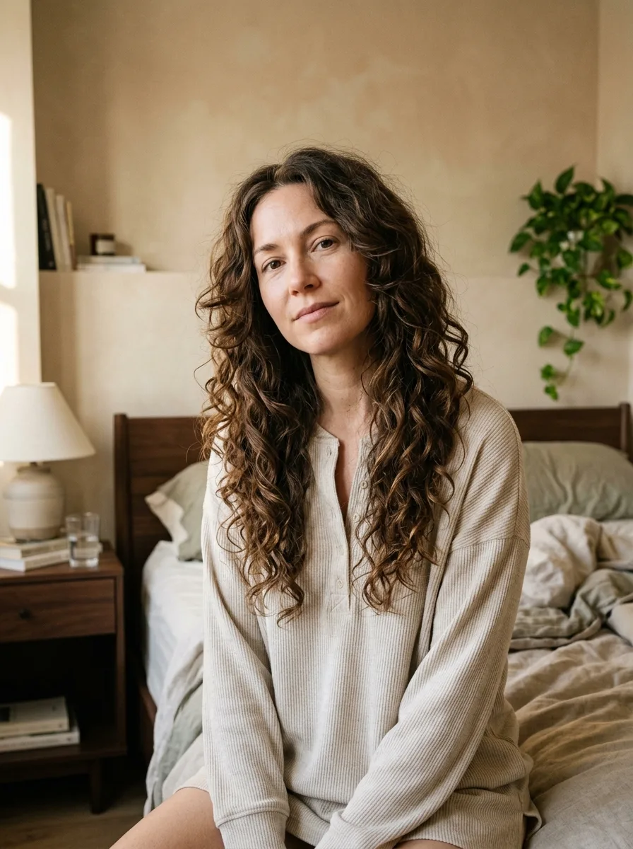 Lived-In Curly Butterfly Cut showcasing relaxed everyday texture with natural movement