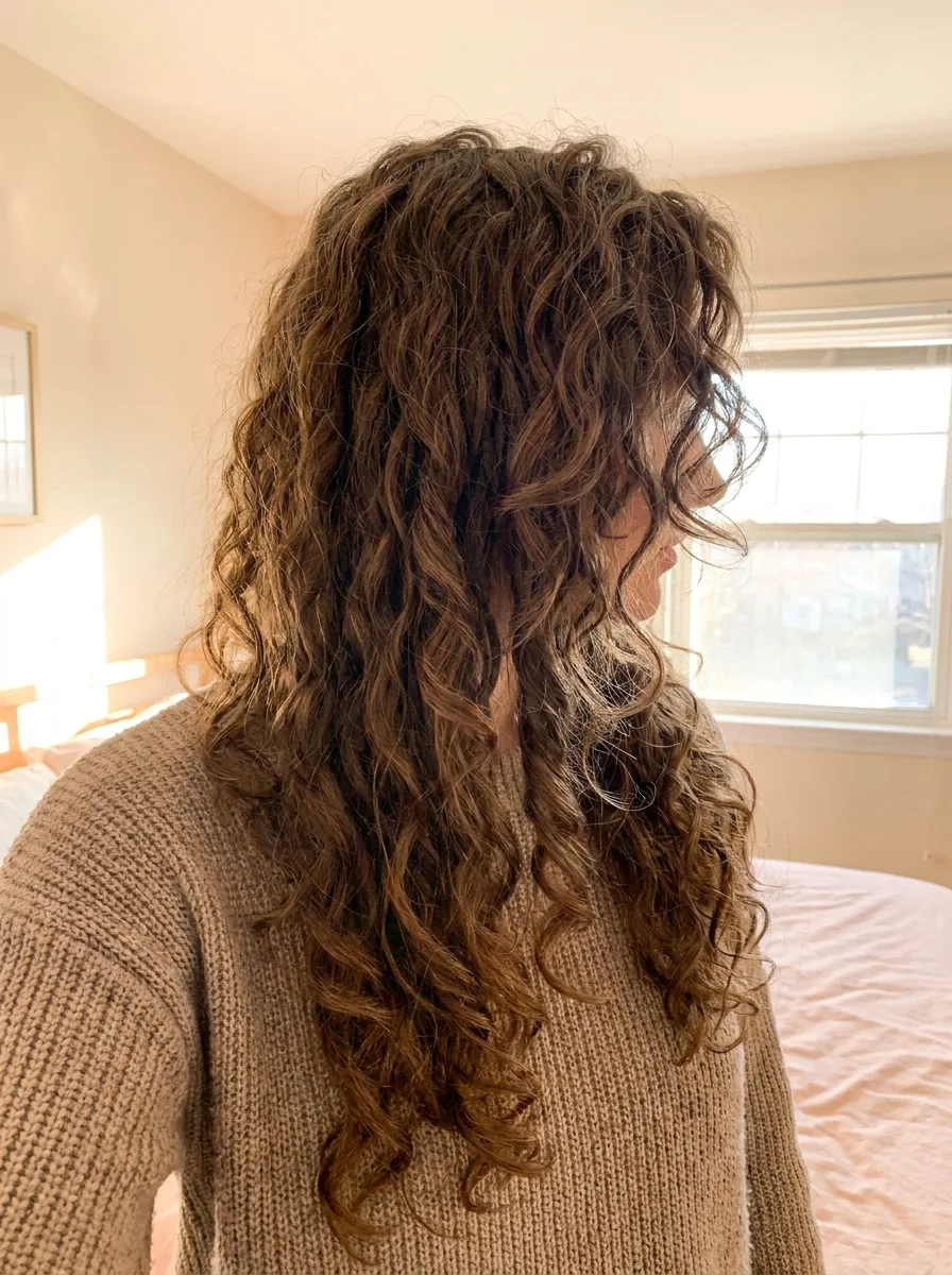 Long Butterfly Layers for Natural Curls preserving flowing lengths with collarbone transitions