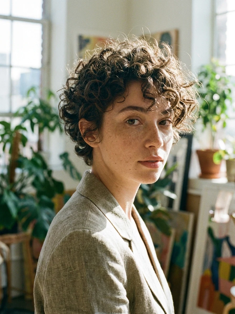 Curly Pixie Cut