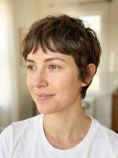 Feminine Pixie for Fine Hair