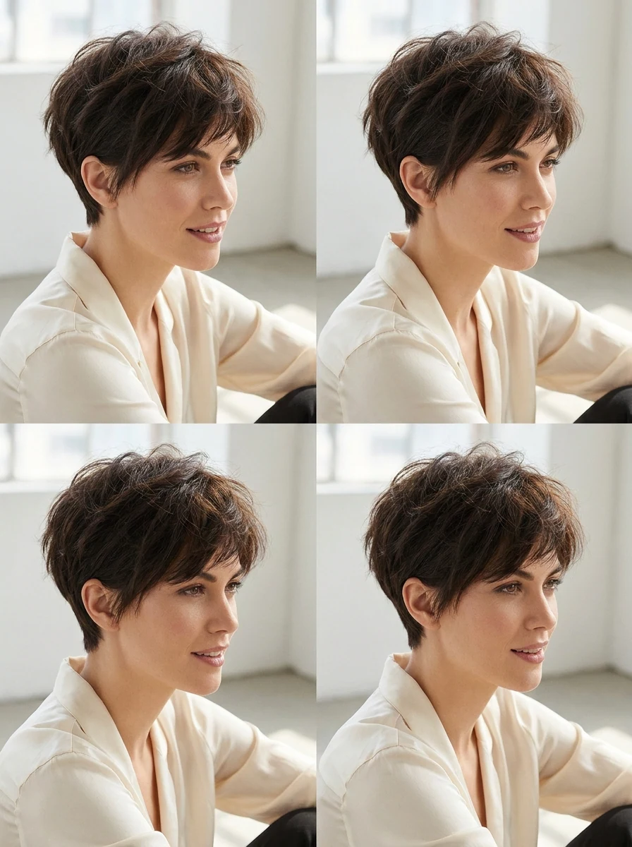 Feminine Pixie for Thick Hair