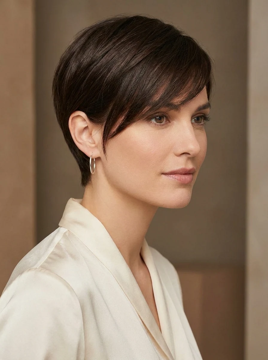 Pixie Cut with Tucked Side