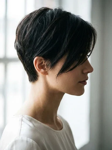 Pixie with Long Side Fringe