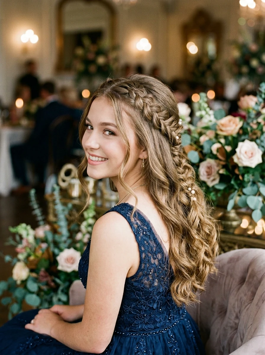 Half-Up Braided Hairstyle