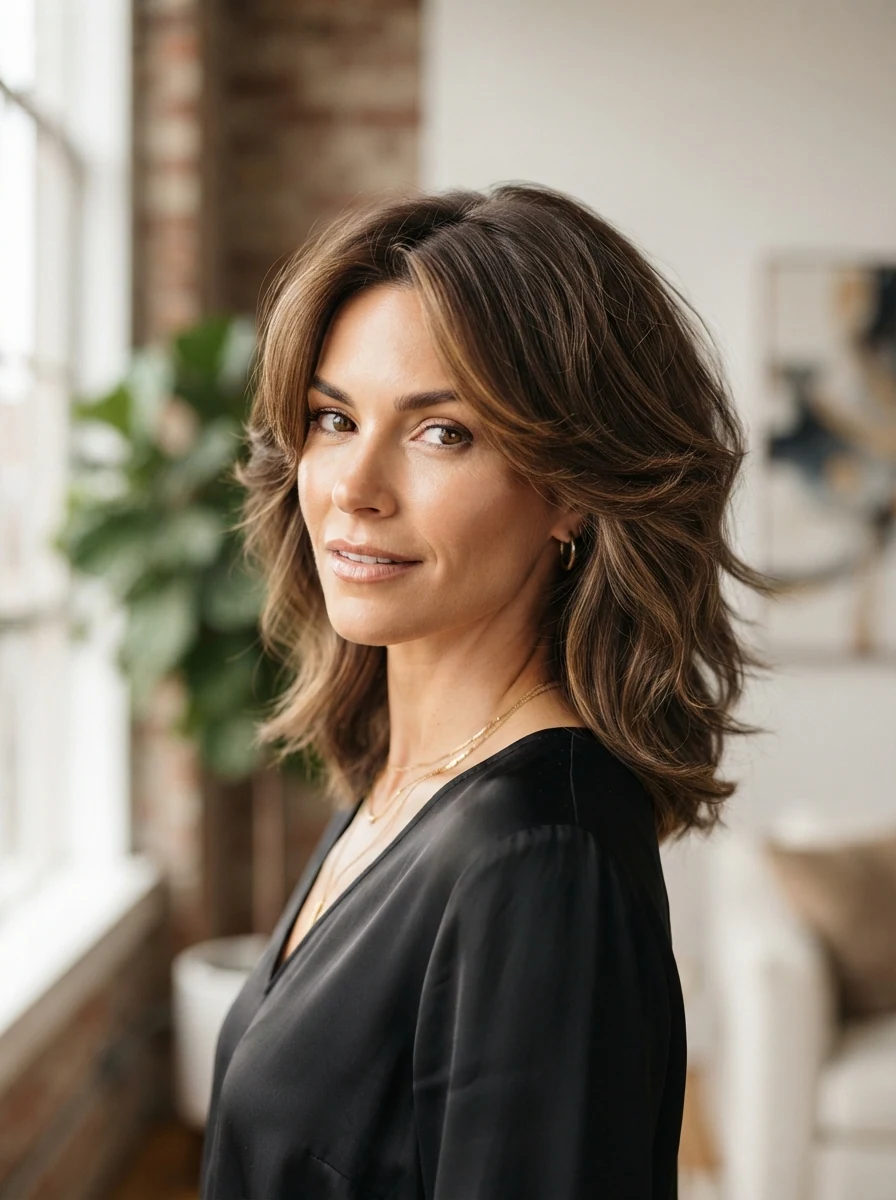 Medium Hair with Face-Framing Layers
