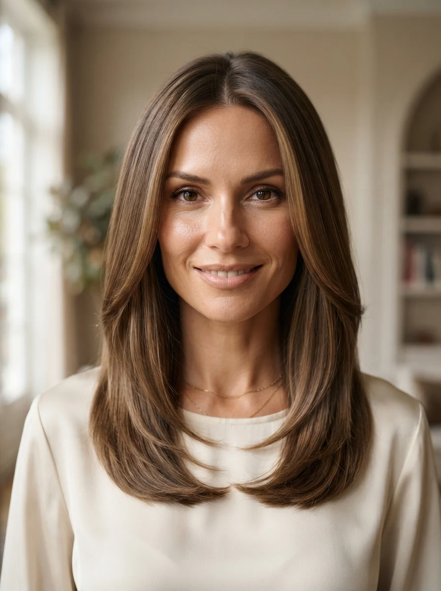 Medium Layers for Straight Hair