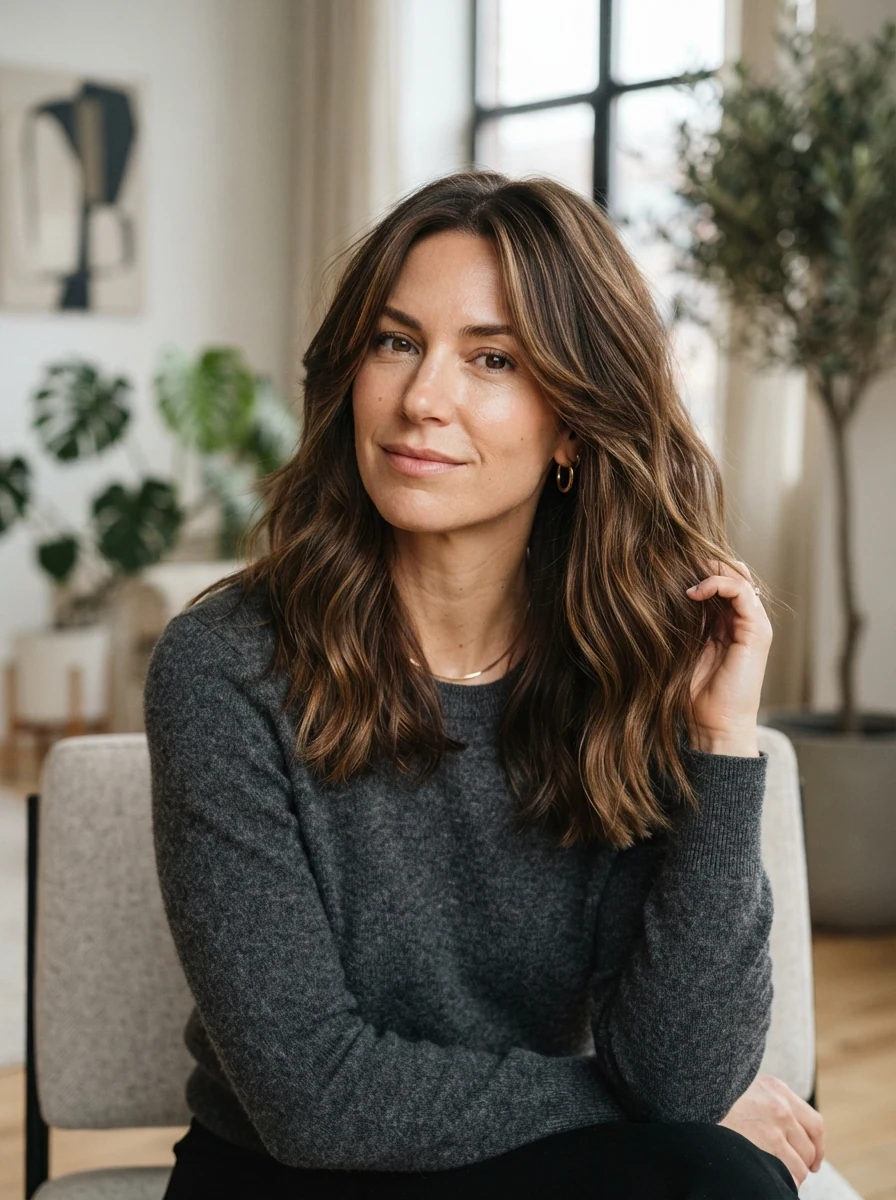 Medium Layers for Thick Hair