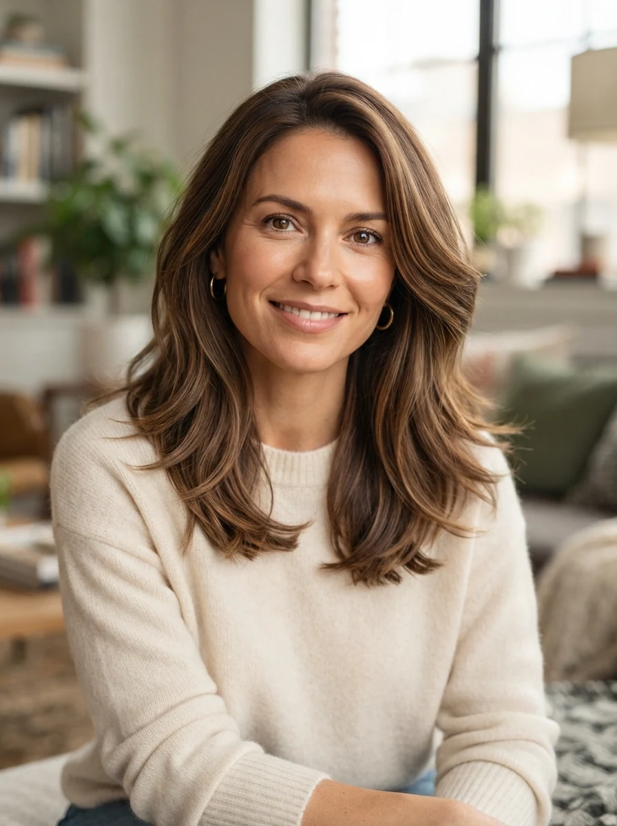 Shoulder-Length Hair with Soft Layers