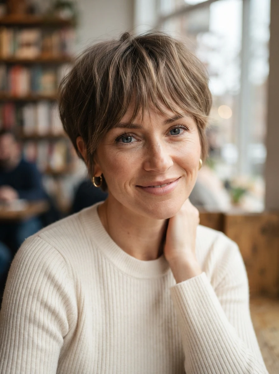 Pixie Bob With Wispy Bangs